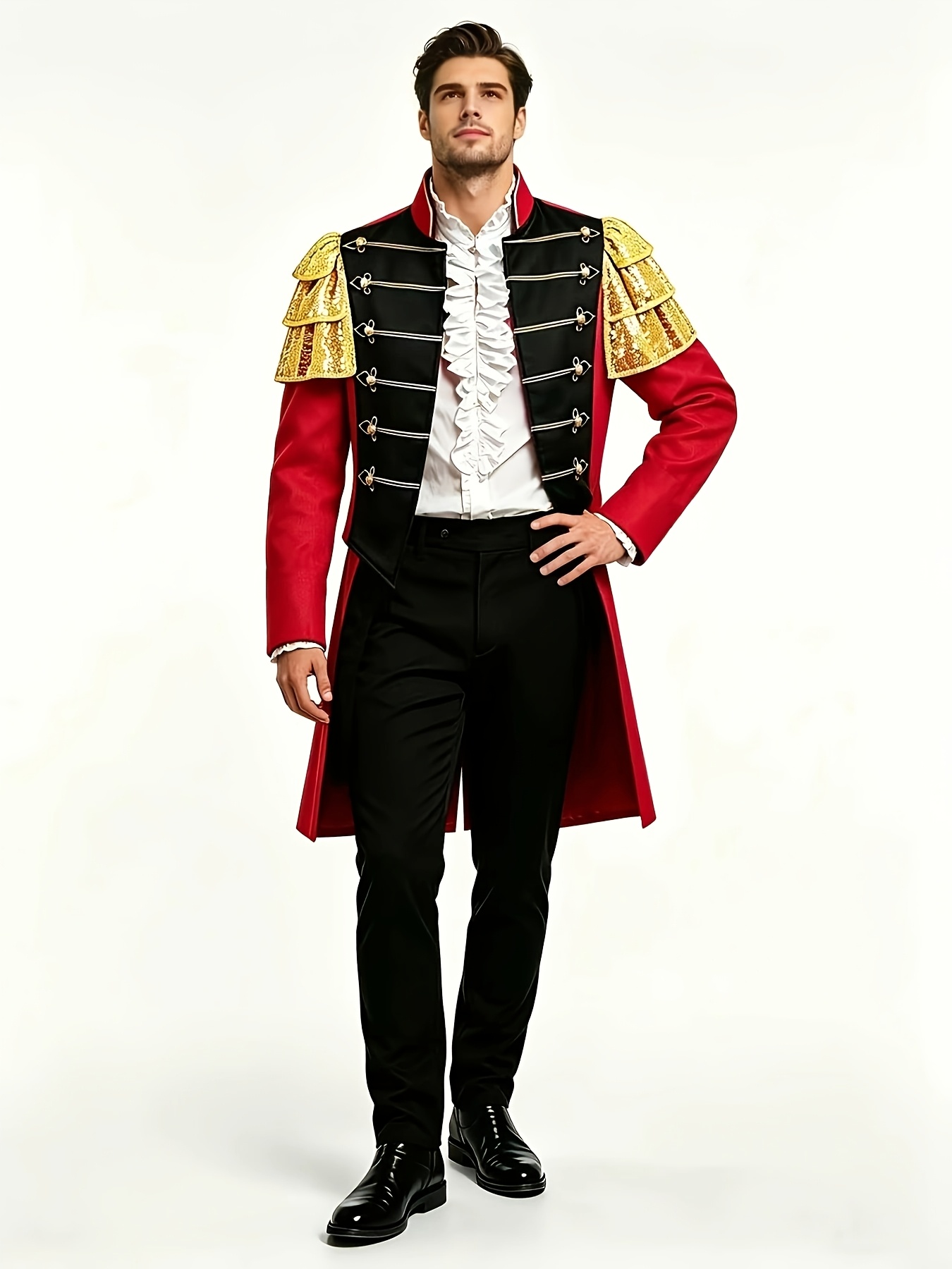 Men's Vintage Court Stand-Up Collar Tailcoat Jacket